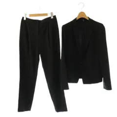 アイシービー iCB スーツ セットアップ テーラードジャケット パンツ スラックス 7 ブラック /DF ■OS