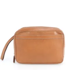 美品 グッチ オールドグッチ レザー セカンドバッグ クラッチ ポーチ 通勤 本革 ブラウン 茶色 ブランド メンズ REM DR8-1【中古】