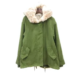 ラディエイト RADIATE ミリタリーコート ラビットファー インナー付き M 緑 グリーン /MN