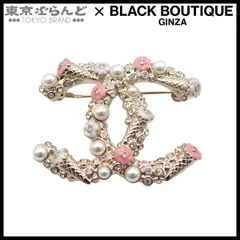 シャネル CHANEL ブローチ ライトゴールド メタル ココマーク フラワー フェイクパール コスチュームジュエリー B26C レディース 241001030741