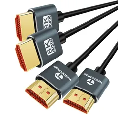 【新着商品】超薄型 8K 4K HDMIケーブル 0.5M 2本入りク スリムで柔軟 ソフト 高速 HDMI 2.1 リード 4K@120Hz 8K@60Hz 48Gbps Roku TV/HDTV/PS5/Blu-rayに対応