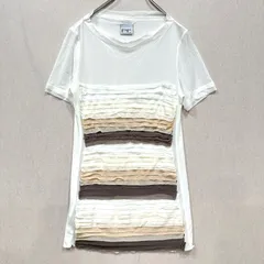 【美品】PAOLA FRANI パオラ・フラーニPF by PAOLA FRANI  異素材ドッキング　シアー　Tシャツ