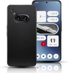 JACRON Nothing Phone 2a / Plus ケース マットブラック携帯便利 ストラップホール付きNothing カバー 超薄型 軽量 擦り傷防止 落下防止 滑り止め (TPU-AZ-2838, MJO-JAC-C473)のサムネイル