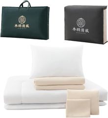 新品】木羽清風 布団8点セット シングル 夏用 綿 収納ケース付き 