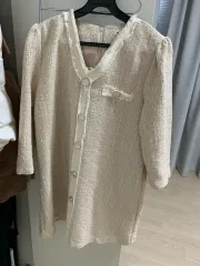 ツイードワンピース アイボリー