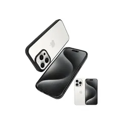 【新品】 叶kanae カナエ iPhone15 Pro クリアケース ケース カバー サイドメッキ加工 クリア ケース ブラック×クリア 1個入り 1