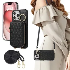 【新品】 Rosbtib iPhone 15 Pro ケース 手帳型 iphone15 pro ケースショルダー スマホケース いphone15pro ケース 手帳型 おしゃれ 背面カード収納 小銭入れ 携帯カバー iphone15pro ケース斜めがけ 肩掛