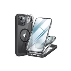 【新品】 Miracase iPhone15 用 ケース MagSafe対応 9H 強化ガラス 360°保護 スマホケース いPhone15 用 カバー 全身バンパー保護ケース 6.1インチ フルカバー ワイヤレス充電対応 マグセーフ対応 マグネット搭載  1