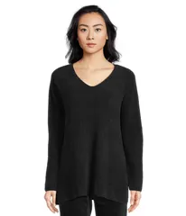 エイリーンフィッシャー レディース アウター ニット・セーター Vネック Eileen Fisher VNeck Sweater Black 1 ブラック