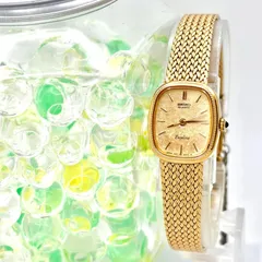 【美品/新品電池】SEIKO セイコー Exceline エクセリーヌ レディース 腕時計 スクエア ゴールド 1221-5410 8D0092