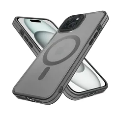 【新品】 LAYBAOHOWSG iPhone 15 MagSafe対応 ケース 耐衝撃 【メタルチタンカラーシリーズ】 マグネット搭載 アイフォン 15 スマホケース 米軍MIL規格 ワイヤレス充電対応 半透明 マット ストラップホール付き いphone 1