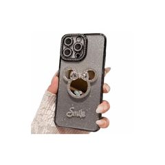 [신품] NICEHOLI iPhone 15 용 케이스 만화 입체 미키 미러 휴대 전화 케이스 전착 라인 스톤 TPU 풀 패키지 라인 스톤 미러 입체 낙하 방지 지문 방지 미키 디즈니 캐릭터 커플 휴대 전화 케이스 1