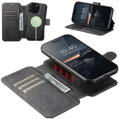 【新品】 JCGOOD iPhone 15 Pro Maxケース手帳型 分離式 2 in 1 取り外し可能 MagSafe対応 いphone 15promax ケース手帳カード収納 マグセーフ ワイヤレス充電対応アイフォン15promax ケース スタンド機能