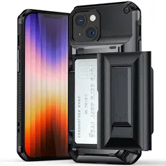 【新品】 対応 iPhone 15 用 ケース カード収納 3-4枚 耐衝撃 米軍MIL規格取得 アイフォン15 ケース ICカード収納 スタンド機能 レンズ保護 擦り傷防止 滑り止め 指紋防止 カバー