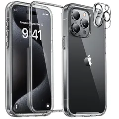 【新品】 Miracase iPhone15pro ケース クリア iPhone 15 pro カバー クリア スマホケース 黄変防止 全身バンパー保護ケース 9H 強化ガラス 6.1インチ フルカバー 360°保護 米軍MIL規格 耐衝撃 クリア ブラッ