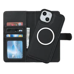 【新品】 Pelanty for iPhone 15 ケース手帳型 Magsafe対応ワイヤレス充電 for iPhone15 2in1分離式 携帯カバー PUレザー+TPU 財布型カバー マグネット 取り外し自由 両用2way 小銭入れ札入れ カード収納 0