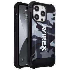 【新品】 【 AVIREX 正規品 】 iPhone15 Pro 対応 ケース 耐衝撃 「 アーミータフ 」 アヴィレックス ブランド 背面 アイフォン15プロ用 iPhone 15Pro用 6.1インチスマホケース (迷彩) 1