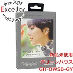 [bn:11] グリーンハウス　オープンイヤー ワイヤレスイヤホン イヤーカフタイプ GH-OWSB-GY　グレー