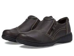 クラークス レディース シューズ スリッポン・ローファー Clarks Carleigh Ray Dark Brown Leat ブラウン