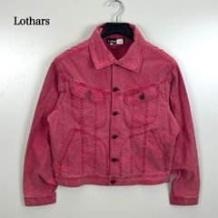 Lothars 90s EURO france vintage RED faded tracker jacket S ロターズ フランス トラッカージャケット レッド フェード ヴィンテージ 短丈 薄手