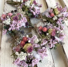 ドライフラワー＆プリザーブドフラワー　ミニスワッグ5束