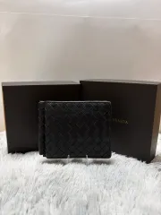 (正規品)(フルセット) ボッテガ・ヴェネタ 二つ折り財布 ブラック