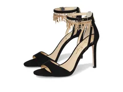 ジェシカシンプソン レディース シューズ ヒール サンダル Jessica Simpson Jetser Chain Medallion Heeled Sandals Black ブラック