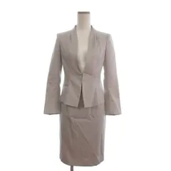 クードシャンス CdeC COUP DE CHANCE 美品 スーツ セットアップ テーラードジャケット ノーカラー スカート ひざ丈 ピンクベージュ系 36