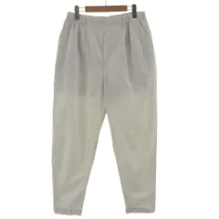 スタディオクリップ Studio Clip パンツ イージーパンツ コクーン テーパード タック ウエストゴム リネン混 ライトベージュ 3L 大きいサイズ