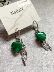 619≫ハートのフープ風ピアス