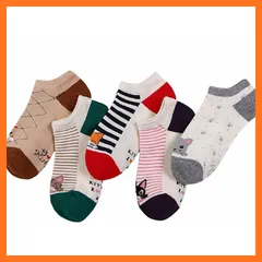 【新品】 [ねこタウン] ねこ靴下 (5足セット) 猫 くつ下 スニーカーソックス レディース くるぶし丈 猫柄 (タイプC) 0