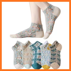 【新品】 [Ｊｕｎｅｒｏｓｅ] 靴下 レディース 5足セット 柔らかいフィット 優しい肌触りソックス 秋 かわいい おしゃれ 滑り止め シンプル 通気 蒸れない 脱げない レディース スニーカーソックス 四季適用 Z 0