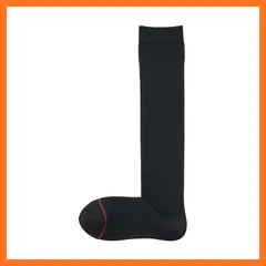 【新品】 無印良品 婦人 足なり直角 履き口やわらか あったか綿 ハイソックス (ウール入・口ゴム無) レディース DAH08A5A 黒 23～25cm 1