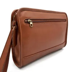 【良品】 OLDCOACH Y2K crutchbag handbag allleather brown unisex コーチ クラッチバッグ ブラウン