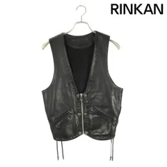 クロムハーツ  6BTN ZIP FRNT VEST バックラージスタークロスボールボタンレザーベスト メンズ Sのサムネイル