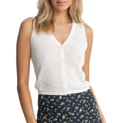 リズム レディース トップス Tシャツ ベスト ニット Rhythm Sunrise Knit Vest Womens White ホワイトのサムネイル