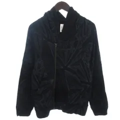 ディーゼル DIESEL ジップアップ パーカー 総柄 黒 S