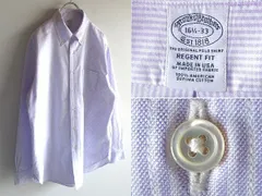 USA製 Brooks Brothers ブルックスブラザーズ REGENT FIT ストライプシャツ オックスフォード BDシャツ 16H-33 ラベンダー ネコポス対応