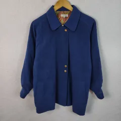 Lady's Mode レディスモード ブルゾン 無地 ブルー Mサイズ レディース 古着 レトロ クラシック カジュアル