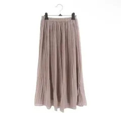 在庫処分|日本直販 ロング丈スカート(ライトパープル)