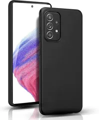 JACRON Galaxy A53 ケース マットブラック携帯便利 ストラップホール付きギャラクシー 5G / SC-53C SCG15 対応 カバー 超薄型 軽量 擦り傷防止 落下防止 (TPU-AZ-1442,  MJO-JAC-C352)