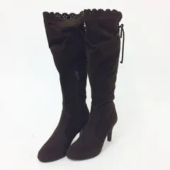 MISCH MASCH ミッシュマッシュ ロングブーツ 85264 スウェード調 ブラウン 22.5-23cm相当【中古】【美品】レディース