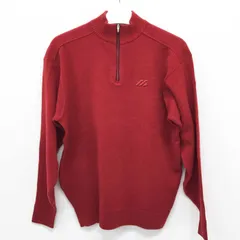 ミズノ MIZUNO  ハーフジップセーター L  レッド 中古のサムネイル