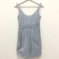 メゾンドリーファー MAISON DE REEFUR  バックリボン ブラウス チュニック ワンピース  ブルー ストライプ柄 サイズ36 S相当【中古】のサムネイル