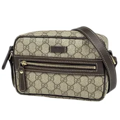 グッチ GUCCI GG柄 ショルダーバッグ GGスプリーム ショルダーバッグ コーティングキャンバス ブラウン 201447 レディース 【中古】