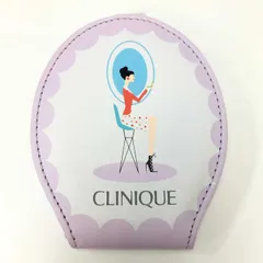クリニーク CLINIQUE  コンパクトミラー 鏡  パープル【中古】【新品同様】【美品】