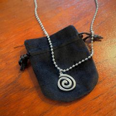 SOLロゴ ネックレス スパイラルボルテックス ボールチェーンステンレス y2k