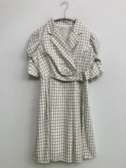 REDYAZEL レディアゼル ワンピース F ホワイト チェック柄 半袖 ショート・ミニ丈 フレア