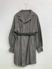 REDYAZEL レディアゼル シャツワンピース ブラック 無地 チェック柄 長袖 ひざ丈