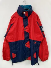 HELLY HANSEN ヘリーハンセン ナイロンジャケット レッド 無地 ワンポイント ブランドロゴ フードなし